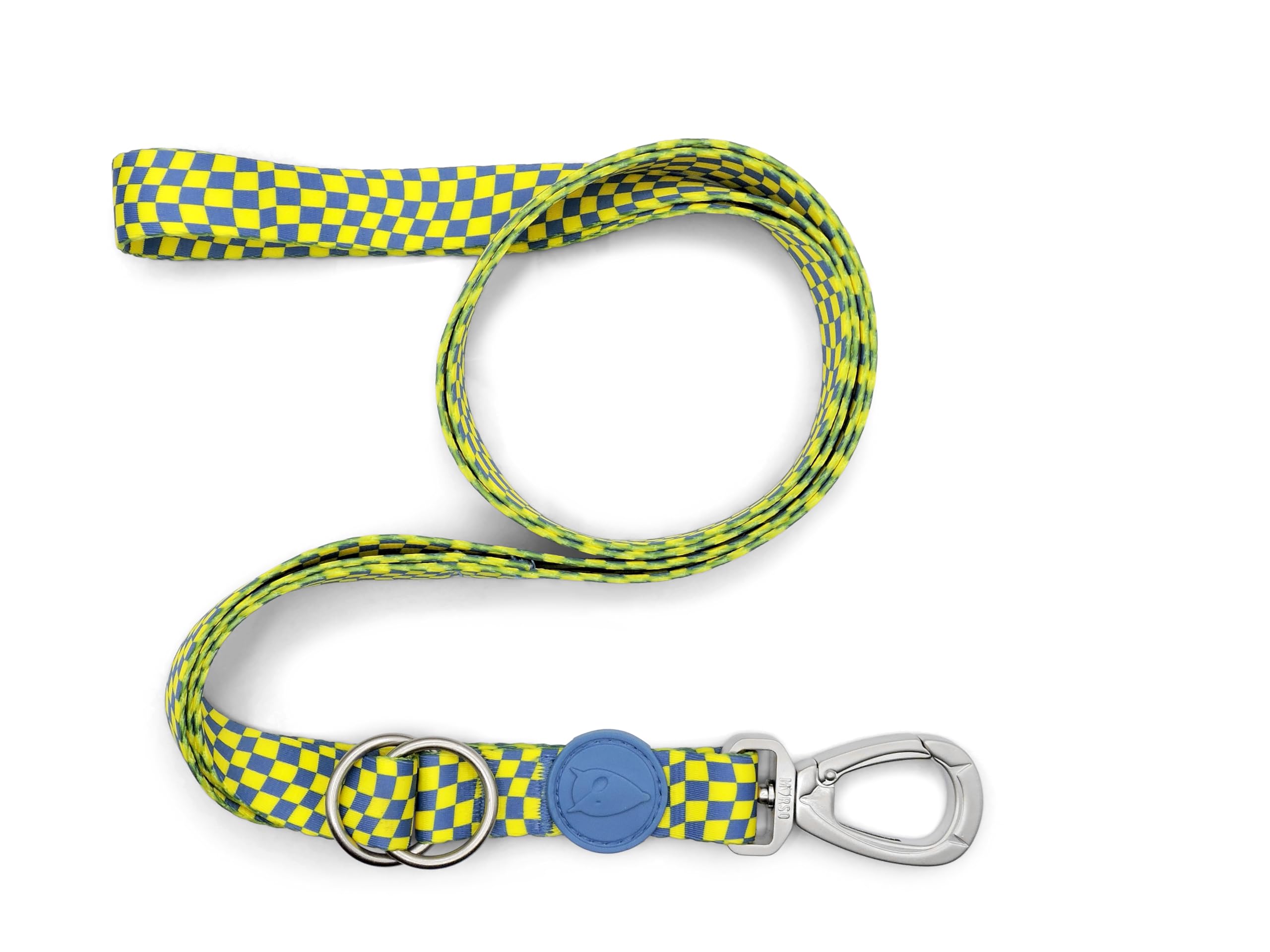 MORSO® Multifunctional Training Lead, 3 Lengths 1 Leash, for Small Dogs, Size S 230/115/75 cm, Yellow and Light Blue