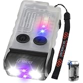 BORUIT V20 LED Small Powerful EDC Flashlight with 365nm UV Light,180&deg;Head Swivels,Super Bright USB C Rechargeable Mini Pocket Keychain Flash Light with Clip-13 Mode,IP67,Magnetic,110DB Buzzer(White)