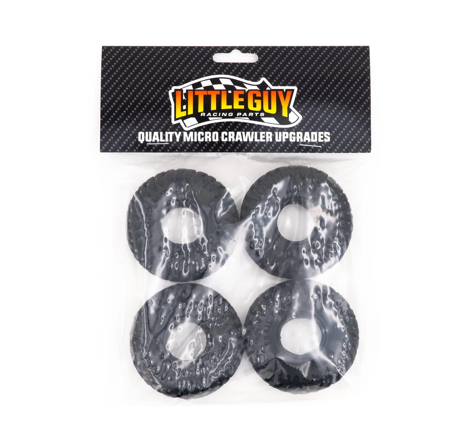 Photo 1 of Little Guy Racing Trail King M/T 1.0 Inch Compatible with 1/24 RC Axial SCX24, RGT, Element, Enduro, URUAV (4 Tires per Order), Black, 63x24R1 + Free Get4Cheap Sticker