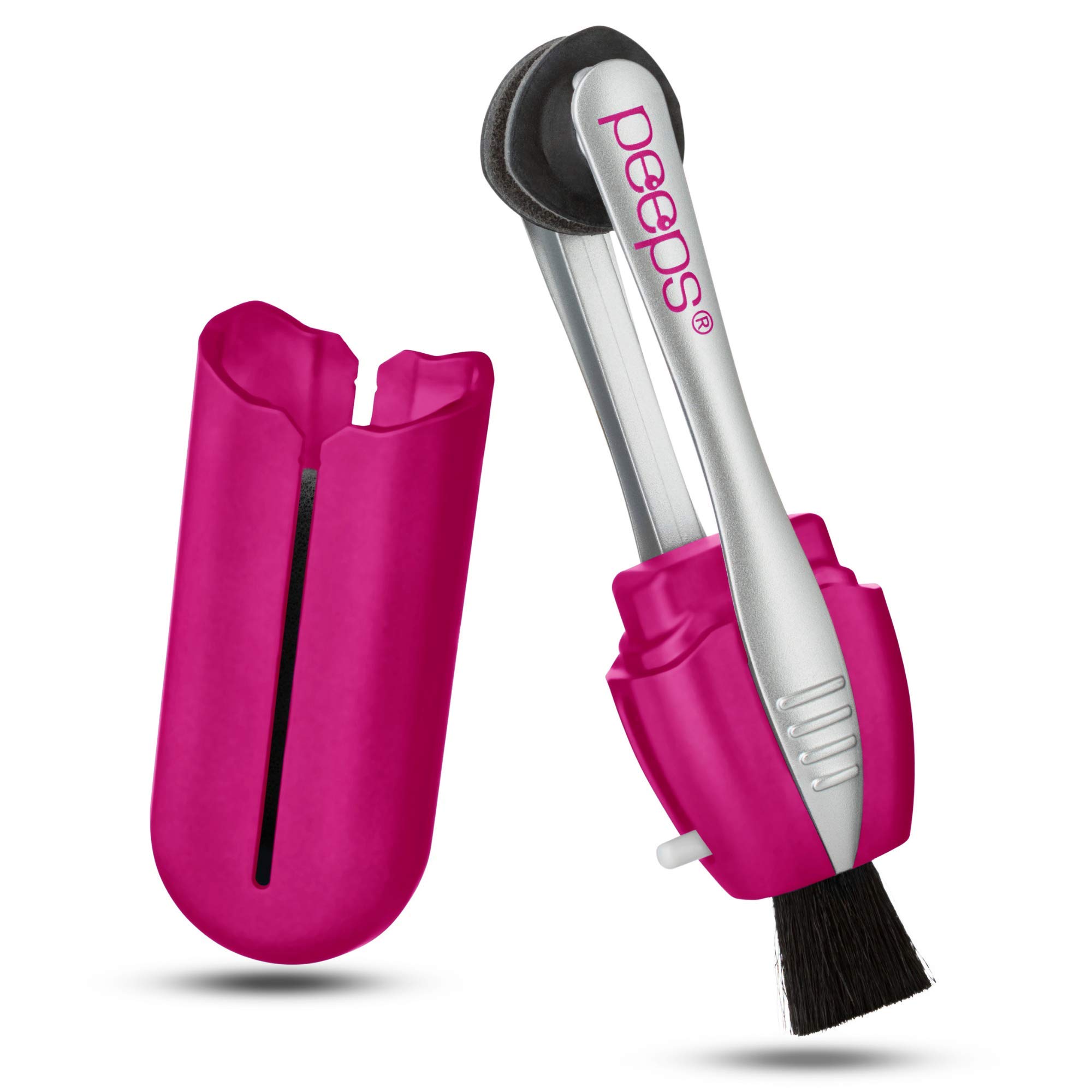 Peeps Eyeglass Cleaner - Carbon Lens Cleaning Tool for Glasses, Spectacles, Sunglasses, Reading Glasses - No Wipes or Cloth (Matte Pink)