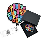 Cusrtyh Spread Kindness Not Germs Funny Nurse Retractable Badge Reel with Alligator Clip,for Doctor Nurse ICU ER Nursing Student Teacher Doctor RN LPN Medical Assistant Id Decor Accessories YXZ120
