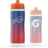 Gatorade Gx NFL Non-Slip Squeeze Bottles, 30 fl oz, Gx Hydration System