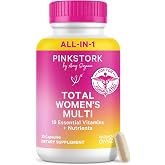 Pink Stork Total Women's Multivitamin, 19 Essential Vitamins, 30 Capsules | Energy, Metabolism, Hormone Support, Immune &amp; Mood Support with B6, B12, Biotin, Iron &amp; Zinc