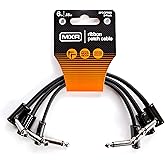 Jim Dunlop, 1/4-Inch Right Angle MXR Ribbon Patch Cable 6 in|15 cm-3 Pack (3PDCPR06)