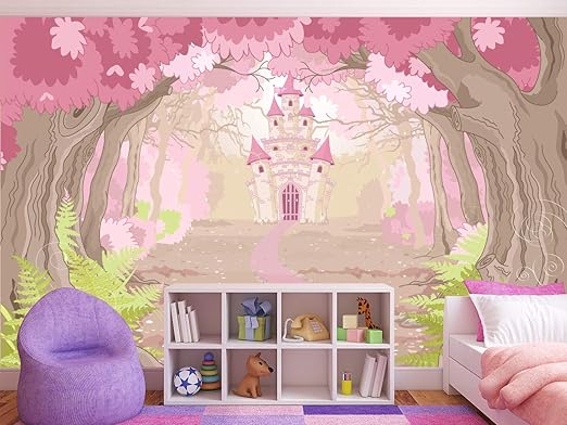 Oedim Papel Pintado Para Pared Infantil Castillo De Princesas