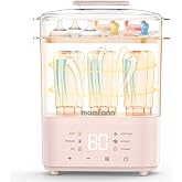 MOMFANN Bottle Sterilizer and Dryer &amp; Bottle Warmer for Breastmilk, Thaw | All-in-One Electric Steam Sterilizer Bottle Sanitizer for Baby Bottles, Pump Parts Accessories