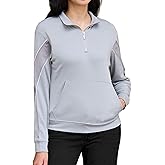 LEADHALO Merino Wool Quarter Zip Pullover for Women for Sport Workout, Thermal Collared Soft Cozy Sweatshirts for Women
