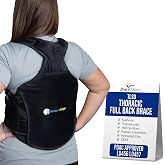Brace Align Thoracic Full Back Brace for Scoliosis &amp; Compression Fractures | TLSO panels give spinal &amp; lumbar support for kyphosis &amp; post surgical recovery; breathable universal fit for men &amp; women