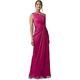 Adrianna Papell Womens Stardust Pleated Draped Gown