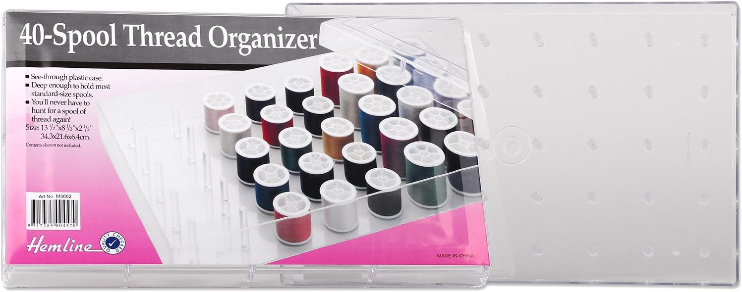 Garnbox für 40 Garnrollen – Ungefüllt – Robust – Übersichtlich | Nähgarn-Box, Nähgarnhalter zur Aufbewahrung von Nähzubehör | Ideale Aufbewahrungsbox zur Nähgarnaufbewahrung von Garn-Konen
