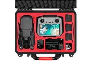 SYMIK P380-M3DL Mavic 3 Dual Layer Waterproof Hard Case for DJI Mavic 3 Classic/Mavic 3/Cine/Fly More Combo (NOT Compatible with Mavic 3 Pro), Fits DJI RC/RC Pro/RC-N1 Remote, Landing Pad, Accessories