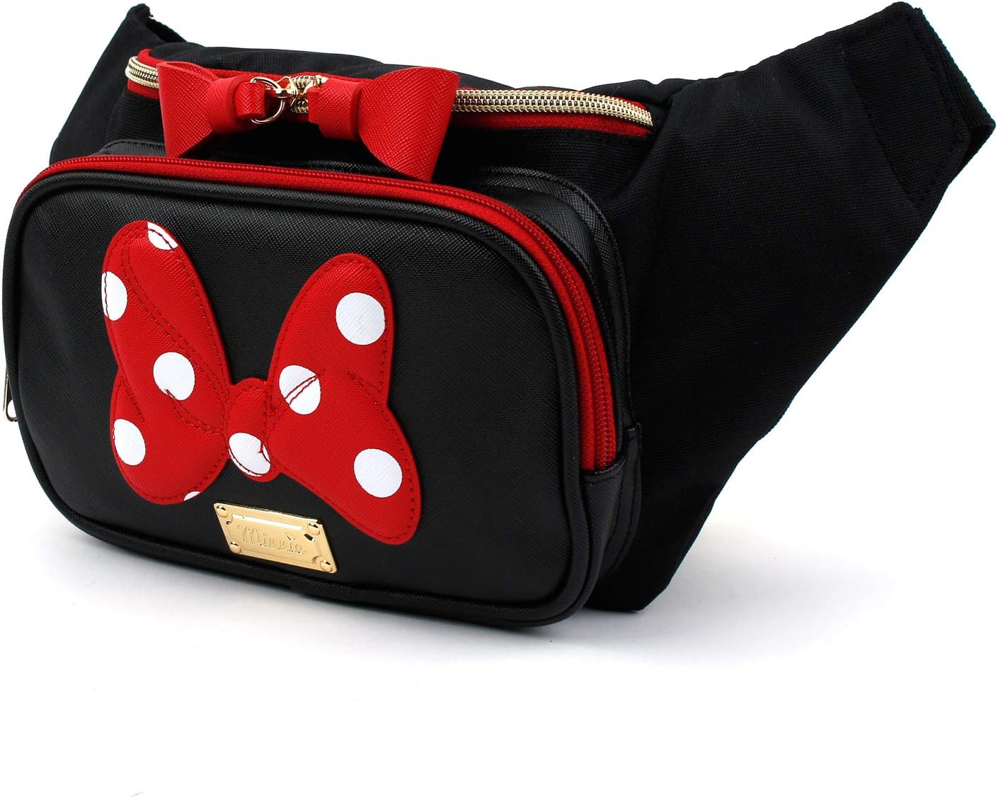 WINGHOUSE x Minnie Lunares Lindo Cinta Fanny Pack Moda Sling Baúl Viaje Bum Bolsa Cinturones Hebilla para Adolescentes Niñas Mujeres (Grande)