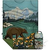 KawaGebo Kamp Camping Blanket Puffy - Outdoor Stadium Blanket Wearable, Lightweight, Packable, Machine Washable Camping Quilt for Traveling, Picnic, Beach, Party