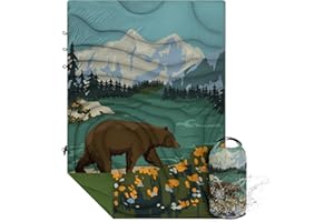 KawaGebo Kamp Camping Blanket Puffy - Outdoor Stadium Blanket Wearable, Lightweight, Packable, Machine Washable Camping Quilt for Traveling, Picnic, Beach, Party