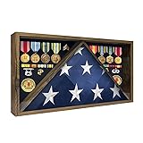 DecoWoodo Memorial Flag Display Case for 5' x