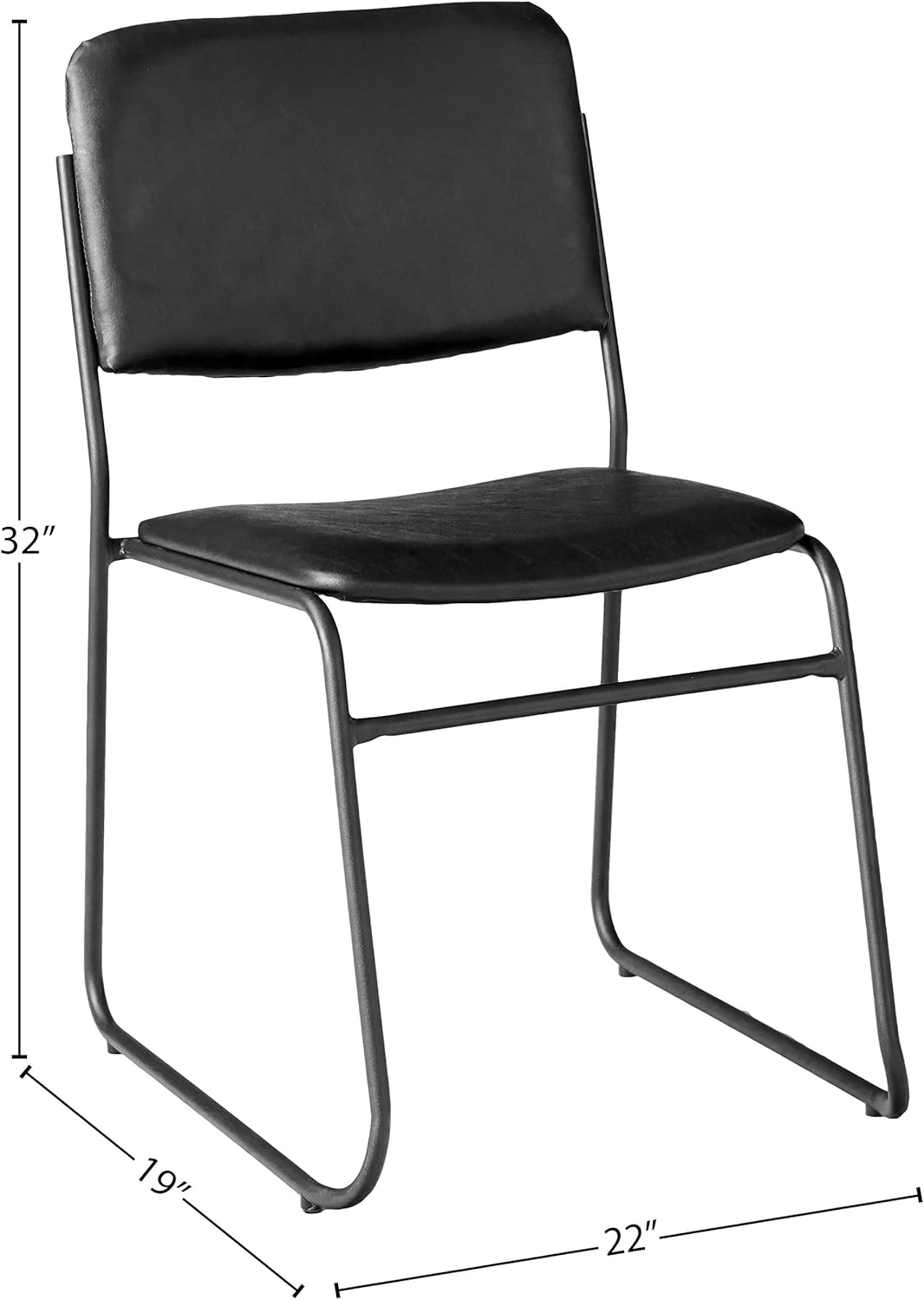 Flash Furniture 4 Pk. HERCULES Series 1000 lb. Capacity High Density Black Vinyl Stacking Chair with Sled Base: Furniture & Decor