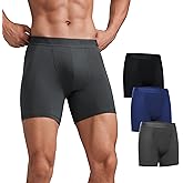 CRZ YOGA Ultra-Soft Modal Casual Boxer Briefs for Men 5" - Lounge Underwear Double Lined Moisture Wicking Breathable 3 Pack