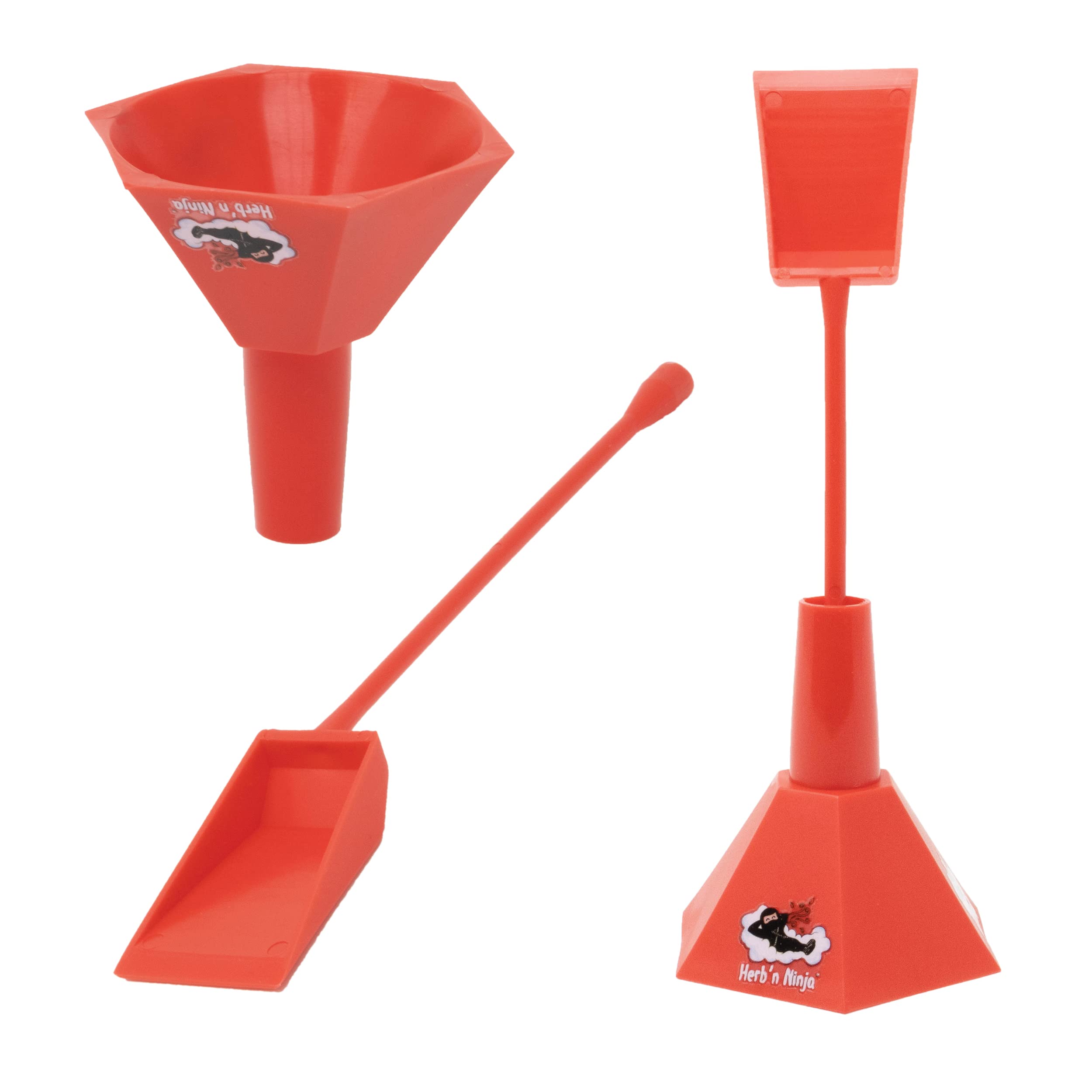 Photo 1 of ’n Ninja Cone Loader for 1¼, King Size, and Large Cones | Easy Pre Roll Packing Tool with Funnel and Shovel | Fast, Clean, and Efficient Cone Filling Accessory (Red)