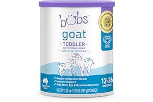 AUSSIE BUBS Bubs Goat Toddler Nutritional Drink, Non-GMO Whole Goat Milk-Based Gentle Formula, for Kids 12-36 Months, 20 oz