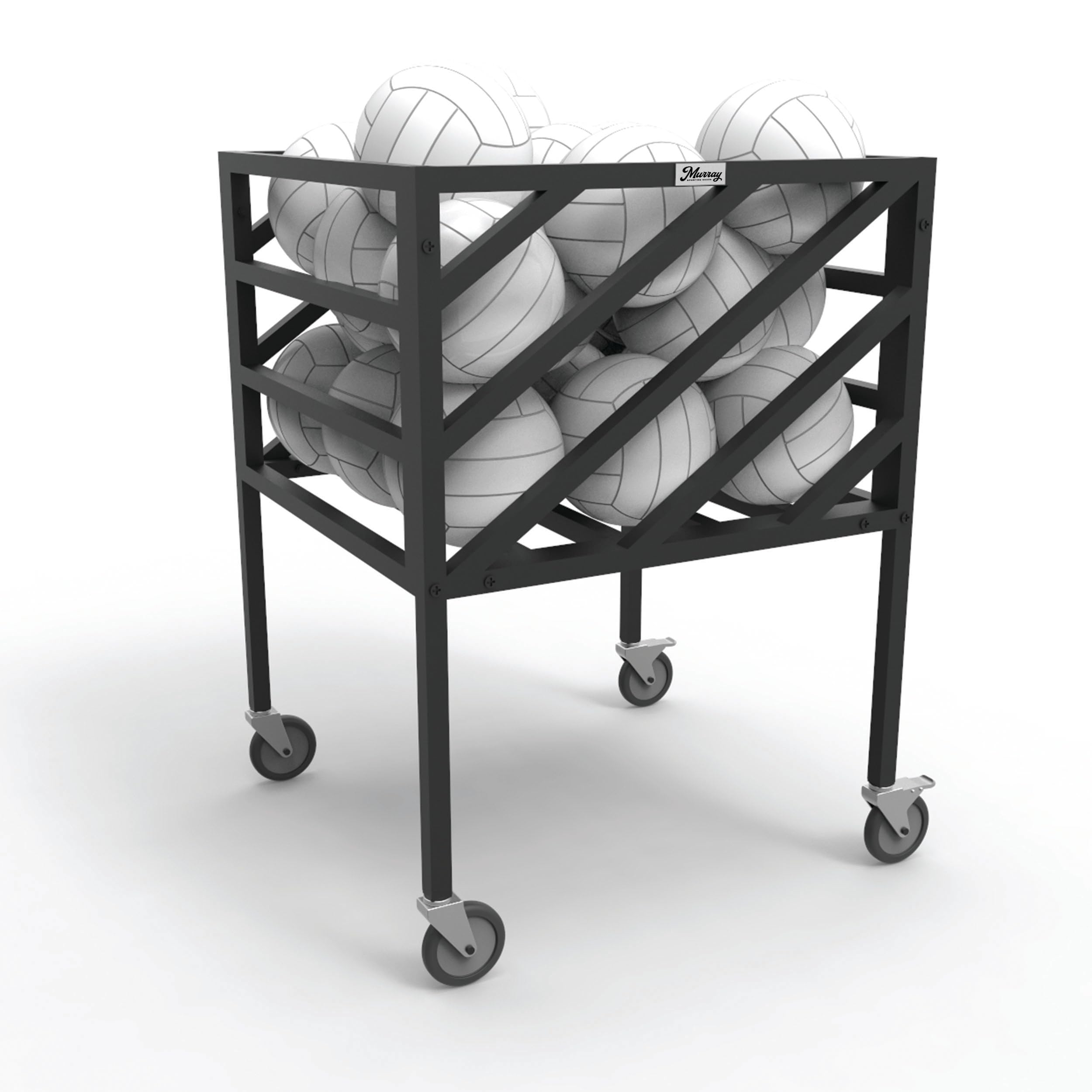 Photo 1 of ***PARTS ONLY**Murray Sporting Goods Premium Portable Volleyball Cart | Black Volleyball Metal Storage Cart with Wheels