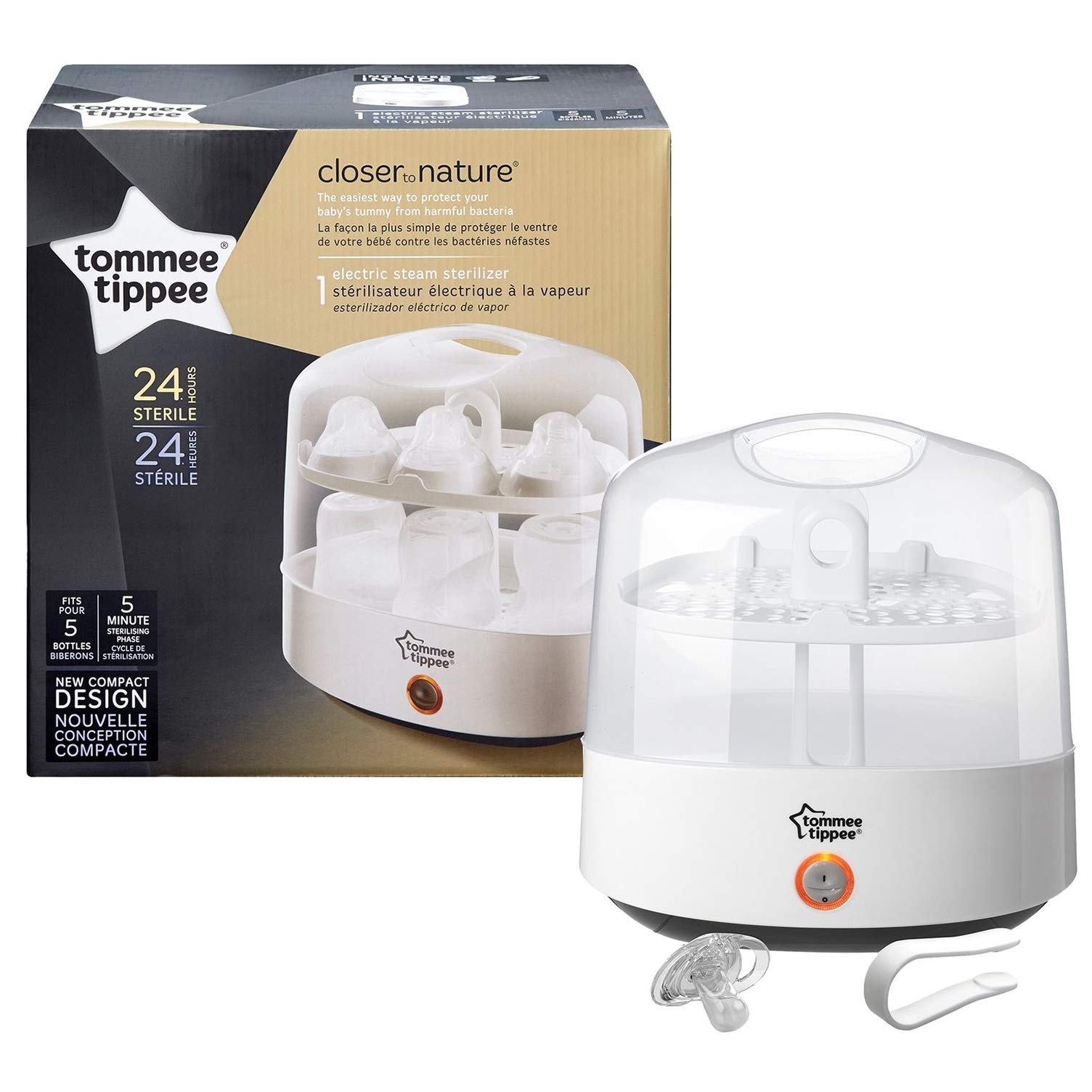 Tommee Tippee Closer to Nature Electric Steam Steriliser, White Buy