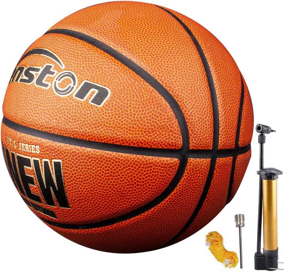Senston Basketball Size 7 with Pump PU Leather Game Basket Ball for