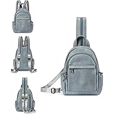 CLUCI Sling Bag for Women Leather Women's Backpack Small Convertible Backpack Purse Crossbody Bag for Travel