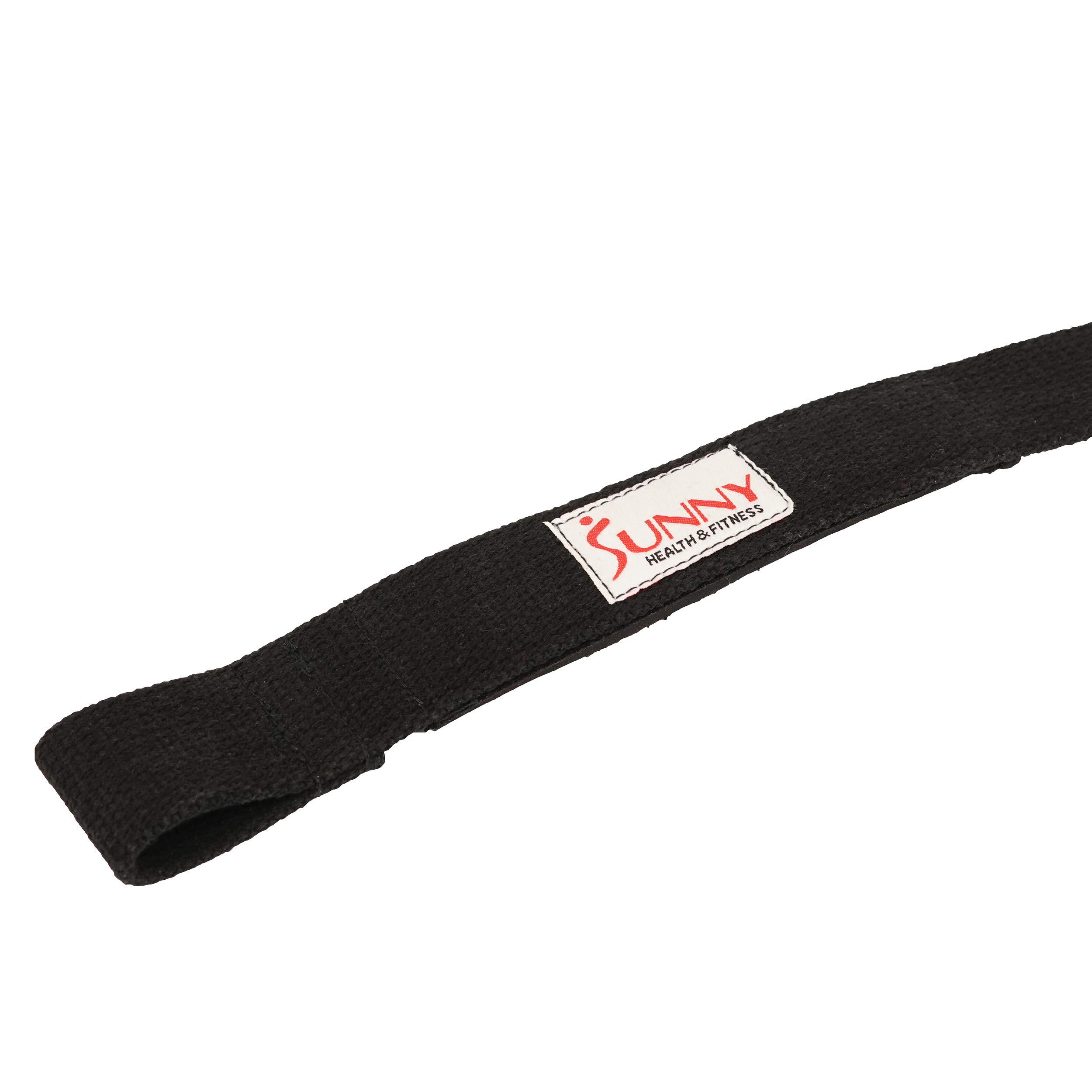 Sunny Health & Fitness Lifting Straps with Neoprene Padding, 2000lb Weight Capacity Heavy Duty Workout Wrist Straps for Weightlifting and Cross Training (Pair), Black