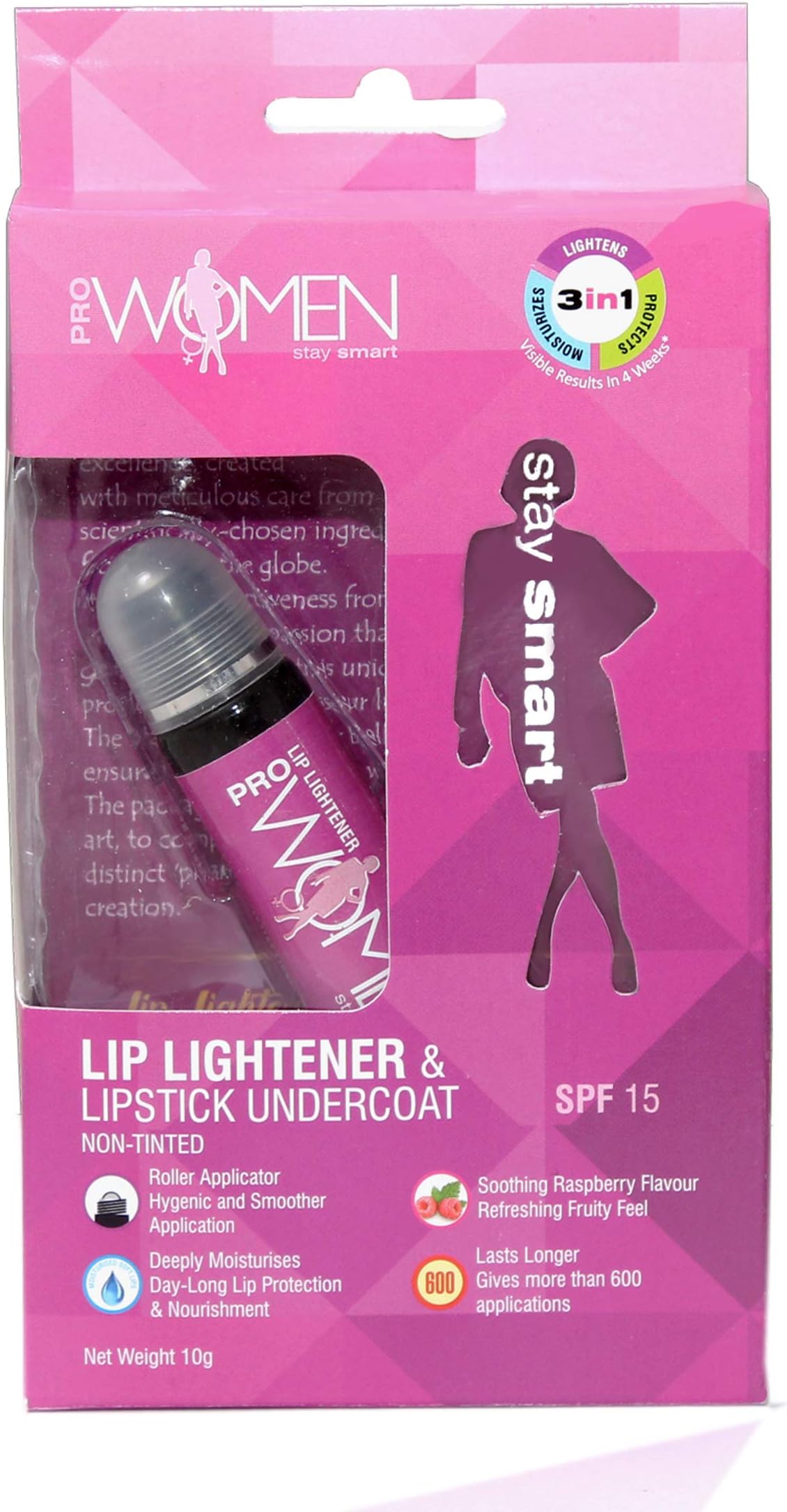 Prowomen Lipstick Undercoat Lip Lightener with SPF15 (New Improved, International Standard Packaging with 40% Extra Free)