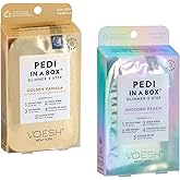 VOESH Pedi in a Box Glimmer - 2 Packs, Variety Pack, Pedi in a Box, Spa Pedicure Kit, Sparkly Pedicure, DIY Pedi, Foot Care, At-Home Pedi Products, Vegan Skincare