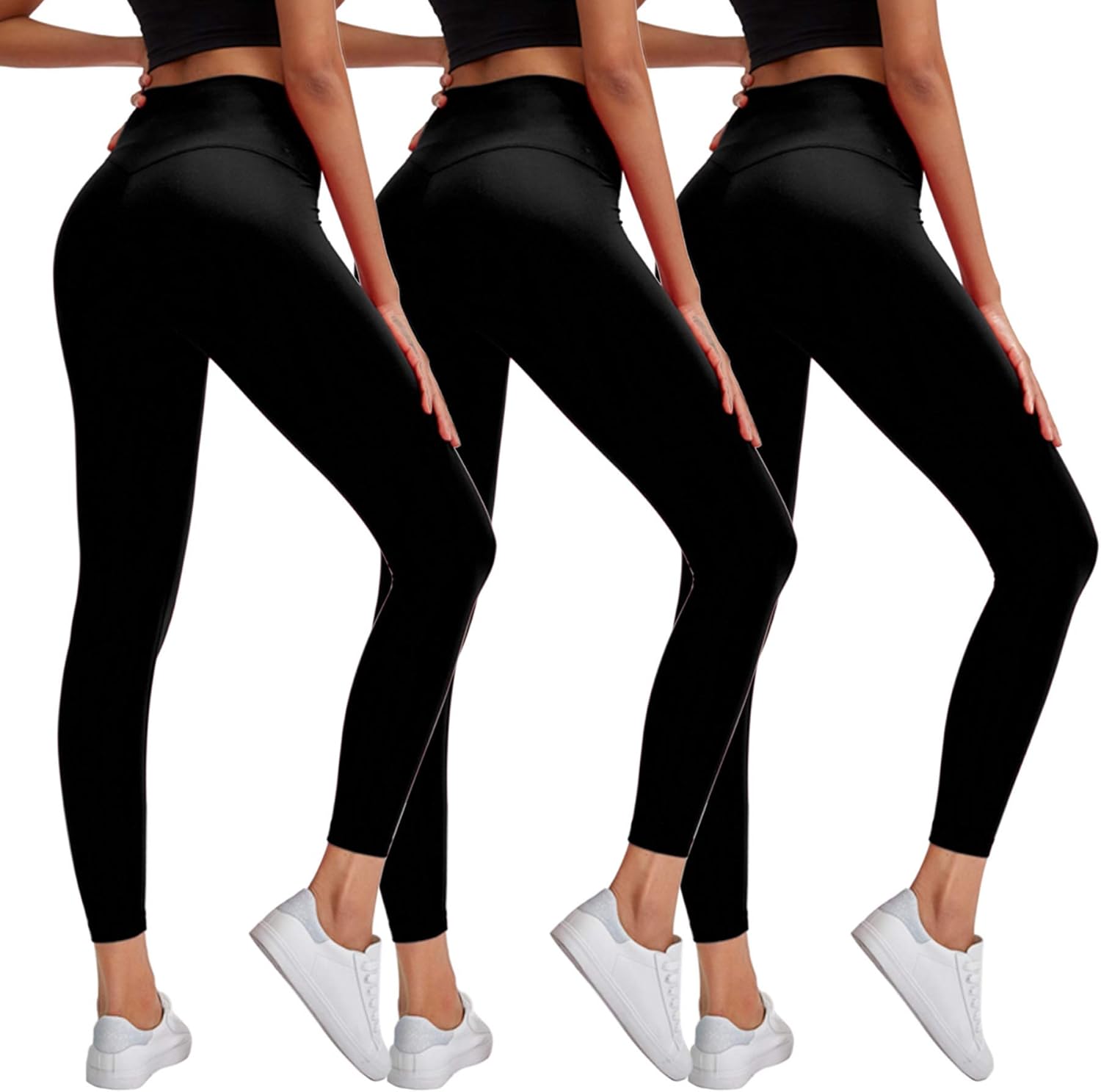 yeuG Womens Leggings-High Waisted Leggings for Women-Soft Compression Tights for Tummy Control Yoga Running Workout : Clothing