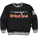 Blue 84 NHL Officially Licensed Varsity Rib Crewneck Sweatshirt Twill Embroidery