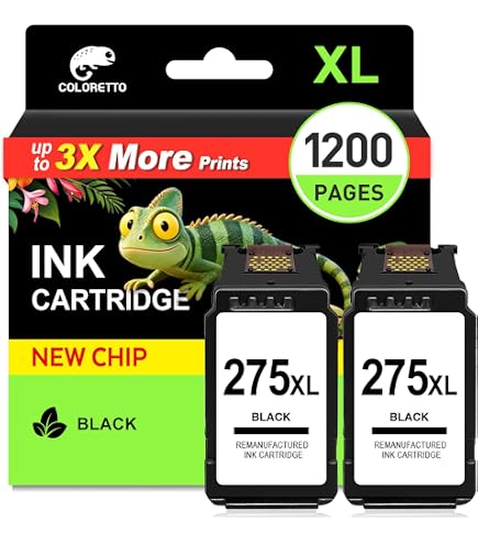 Amazon.com: COLORETTO 275XL 276XL Ink Cartridges for Canon PIXMA