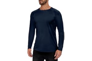 TUREFACE Men's Long Sleeve Sun Protection Shirts UPF 50+ UV Protection Quick Dry Athletic T-Shirt for Hiking Running Surfing