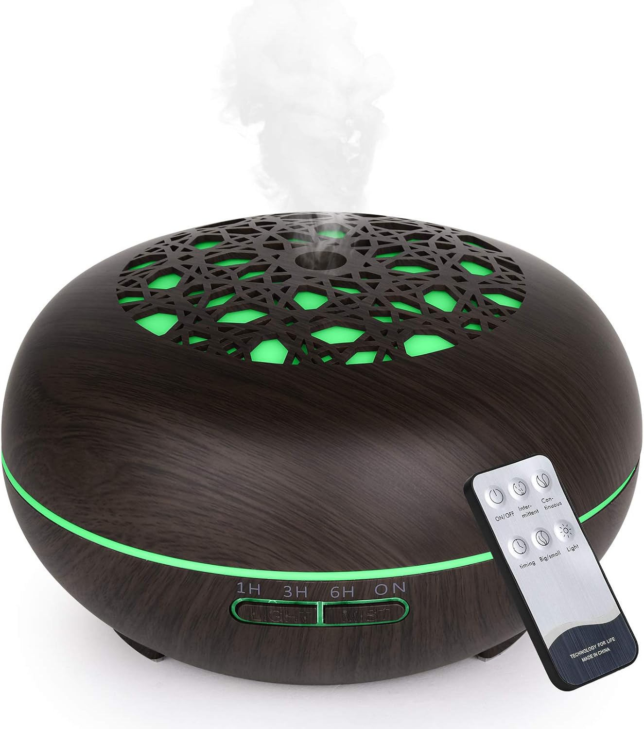 WD&CD 550ML Essential Oil Diffusers Ultrasonic Aroma Diffuser Humidifier Cool Mist with Remote Control, Waterless Auto-off