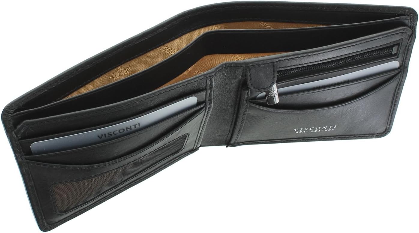 VISCONTI Tuscany Collection Francesca Leather Wallet with RFID Protection TSC46 Black - Image 5