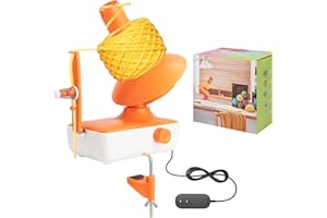 MICPIONEER Yarn Winder, Electric Yarn Ball Winder Automatic Yarn Winder for Crocheting Large Capacity Stepless Speed Yarn Spinner for Yarn Cake, Easy to Use Portable Size Gift for Knitters Crocheters, Orange