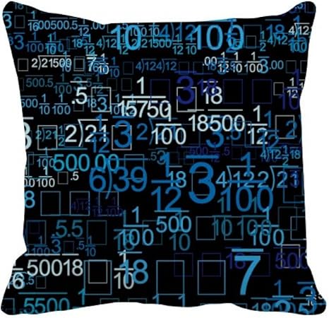 Amazon デジタル 科学 技術 小数のイラスト スクエアな枕を挿入してクッションカバーの家のソファの装飾贈り物 枕 抱き枕 オンライン通販