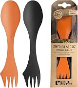 Light My Fire Spork Original 2-Pack 3-in-1 Camping Utensils Orange/Black view 1