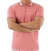 Todbiccz Mens Polo Shirts Quick Dry Wrinkle-Free Moisture Wicking Collared Golf Polo Shirts for Men High Stretch Short Sleeve