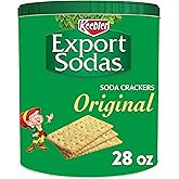 Keebler Export Sodas Soda Crackers, Soup Crackers, Lunch Snacks, Original, 28oz Can (1 Can)
