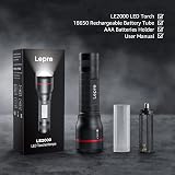 Lepro LED Torch Super Bright 5 Modes Zoomable Water Resistant 18650 AAA view 9