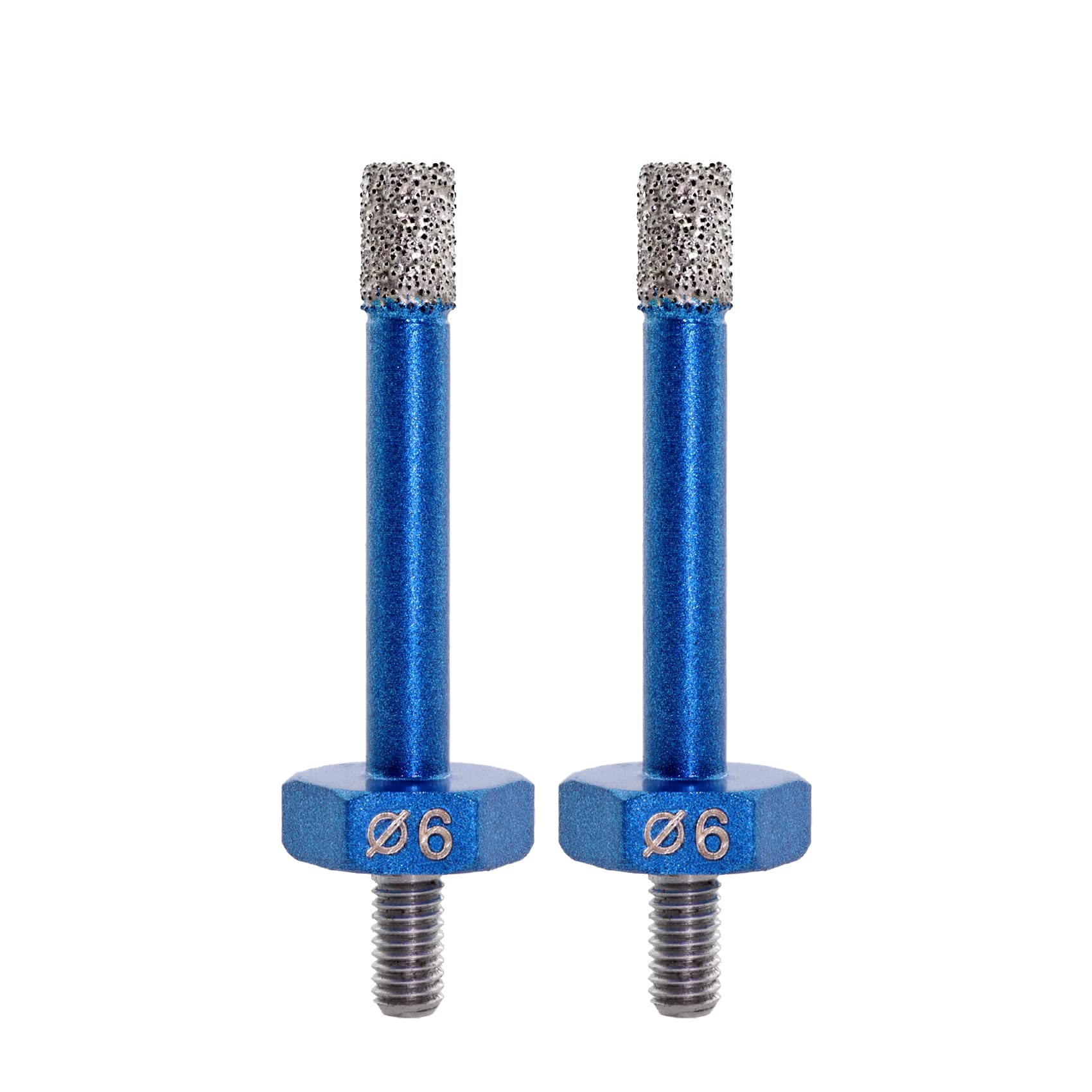 Dry Diamond Tile Drill Bit 1/4inch(6mm)- BRSCHNITT diamond hole saw for Porcelain Tile Ceramic Stone Granite Marble,M5 thread(2pcs)