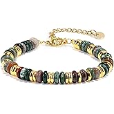 VIBILIA Gold Plated Bracelets for Women, Boho Bangle Bracelets, Beaded Bracelets Trendy, Handmade Gold Jewelry, Fashion Birthday Gifts for Women Friend on Valentine's Day Easter Mother's Day