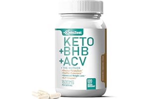 KetoZest Keto ACV BHB Capsules 1600mg for Advanced Weight Loss & Belly Fat Burn - Organic Apple Cider Vinegar with The Mother Ketones Vegan Supplement - with Vitamin D3 Zinc Chromium for Men Women