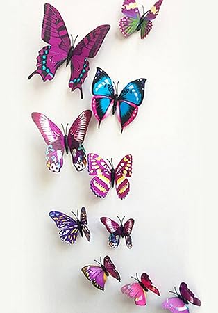 Download Qianxing 12pcs 3d Butterfly Design Wall Stickers Decor Diy Craft Art Decorations 3 Sizes For Office Home Bedroom Living Room By Samgreatworld Amazon Co Uk Diy Tools