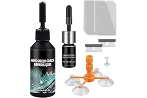 Windscreen Repair Kit, Car Windshield Crack Repair Kits, Nano Glass Repair Liquid for Cracks & Chips, Cracks Gone Glass Remov