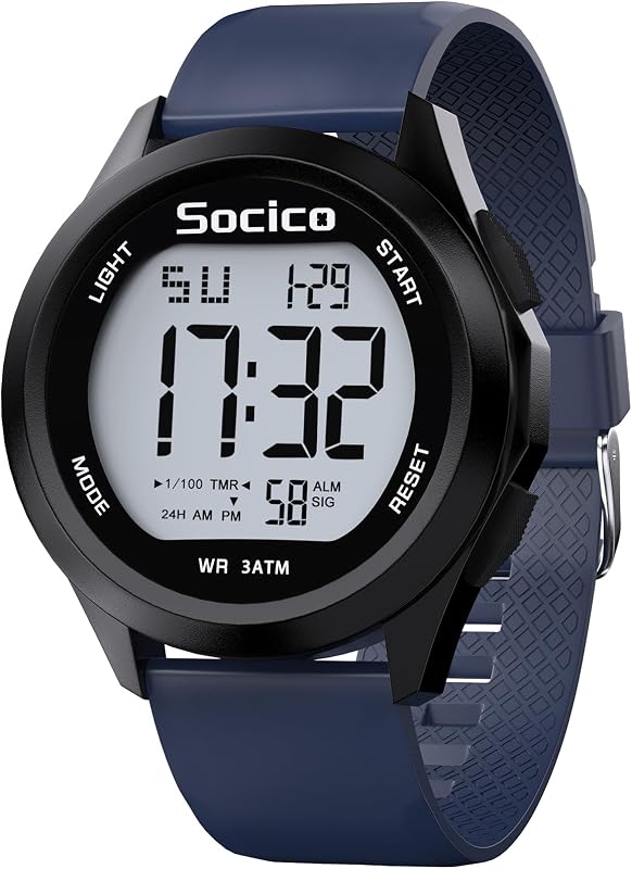 Reloj Digital para Hombre, Deportivo, Militar, Resistente al Agua, Cronógrafo para Hombre con Iluminación LED, Alarma y Fecha (Azul) — foto 1 de 7