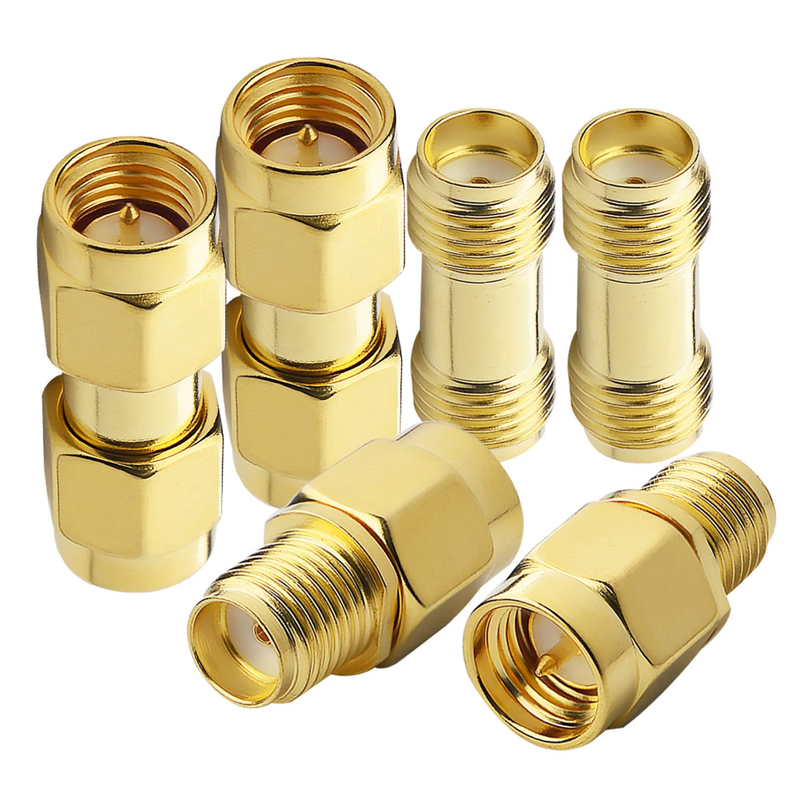 YILIANDUO 6 Type Set SMA Adapter Kit SMA Connector Male to Female Straight Gold-Plated Coax RF Adapter Connector kit โ image 1