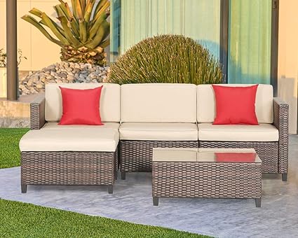 Amazon.com : Outroad Wicker Patio Furniture Set Outdoor (80-Piece ...